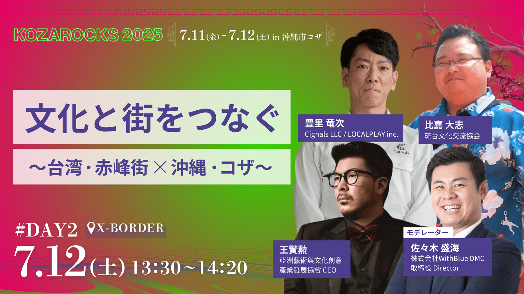 文化と街をつなぐ
〜台湾・赤峰街 × 沖縄・コザ〜